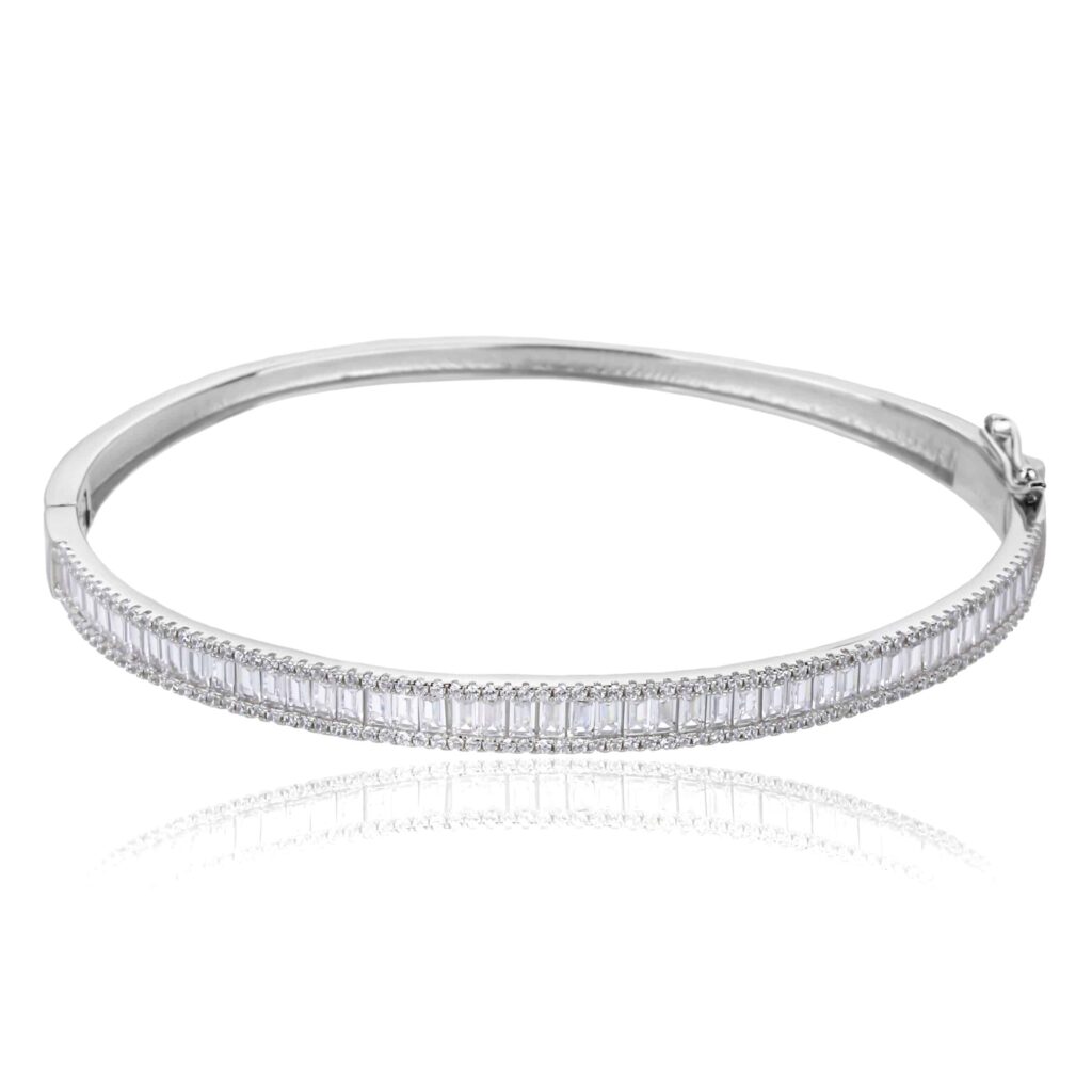 צמיד טניס קשיח עשוי מכסף