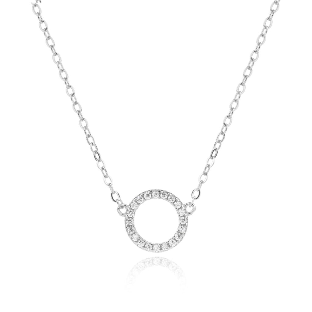 שרשרת עיגול לאישה כסף אמיתי