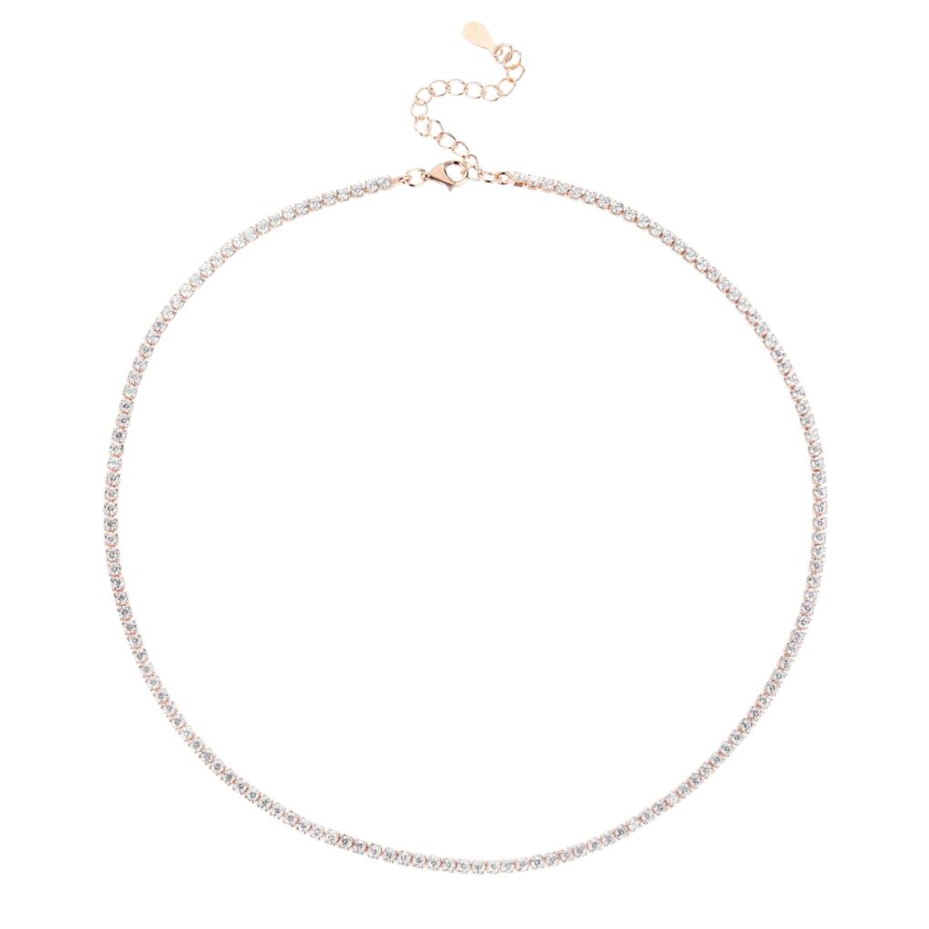 שרשרת צ'וקר טניס כסף אמיתי