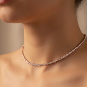 קולר טניס – שרשרת קולר טניס 1.75 מ"מ מצופה רוז גולד