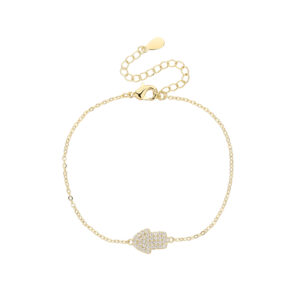 צמיד חמסה בציפוי זהב